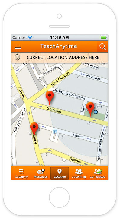 TeachAnyTime Mobile App Screen