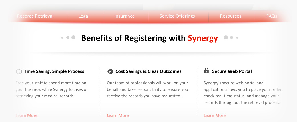 Synergy IXS home mockup