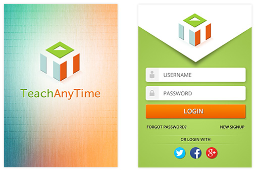 TeachAnyTime Mobile App Screen