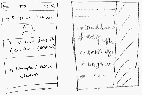 TeachAnyTime mobile app paper prototype